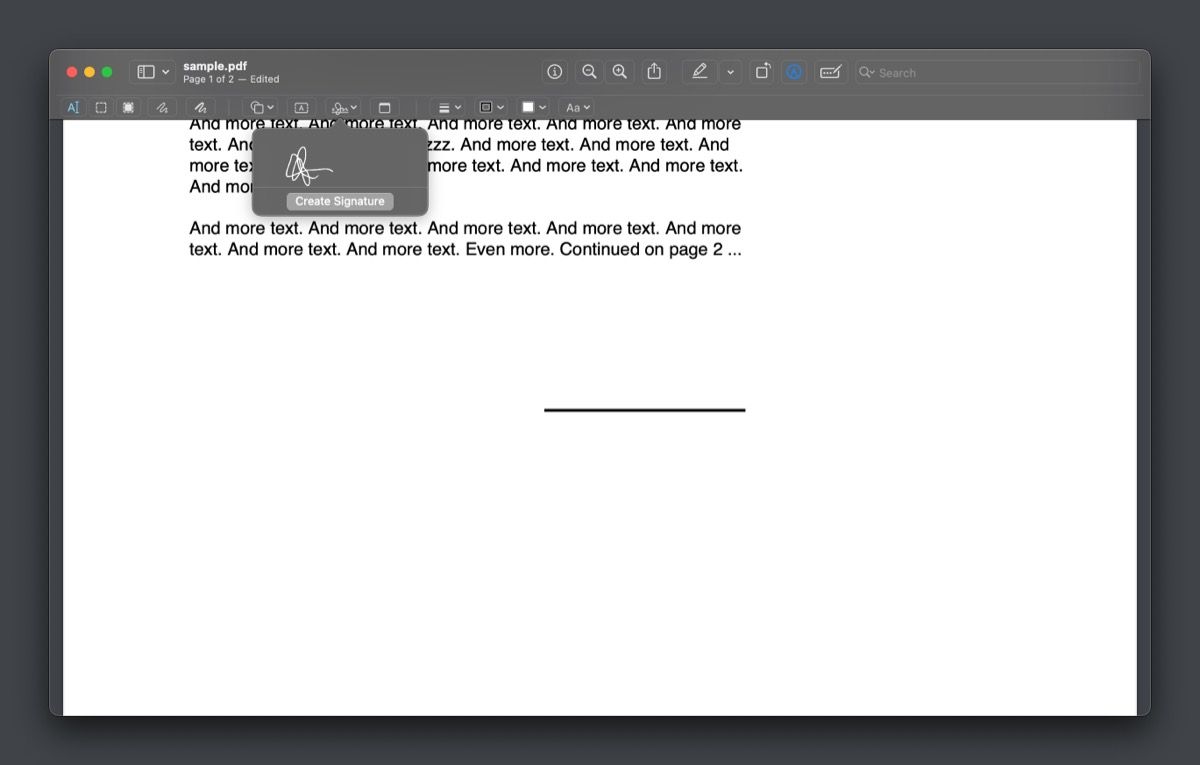 thêm chữ ký vào PDF trong Xem trước trên máy Mac
