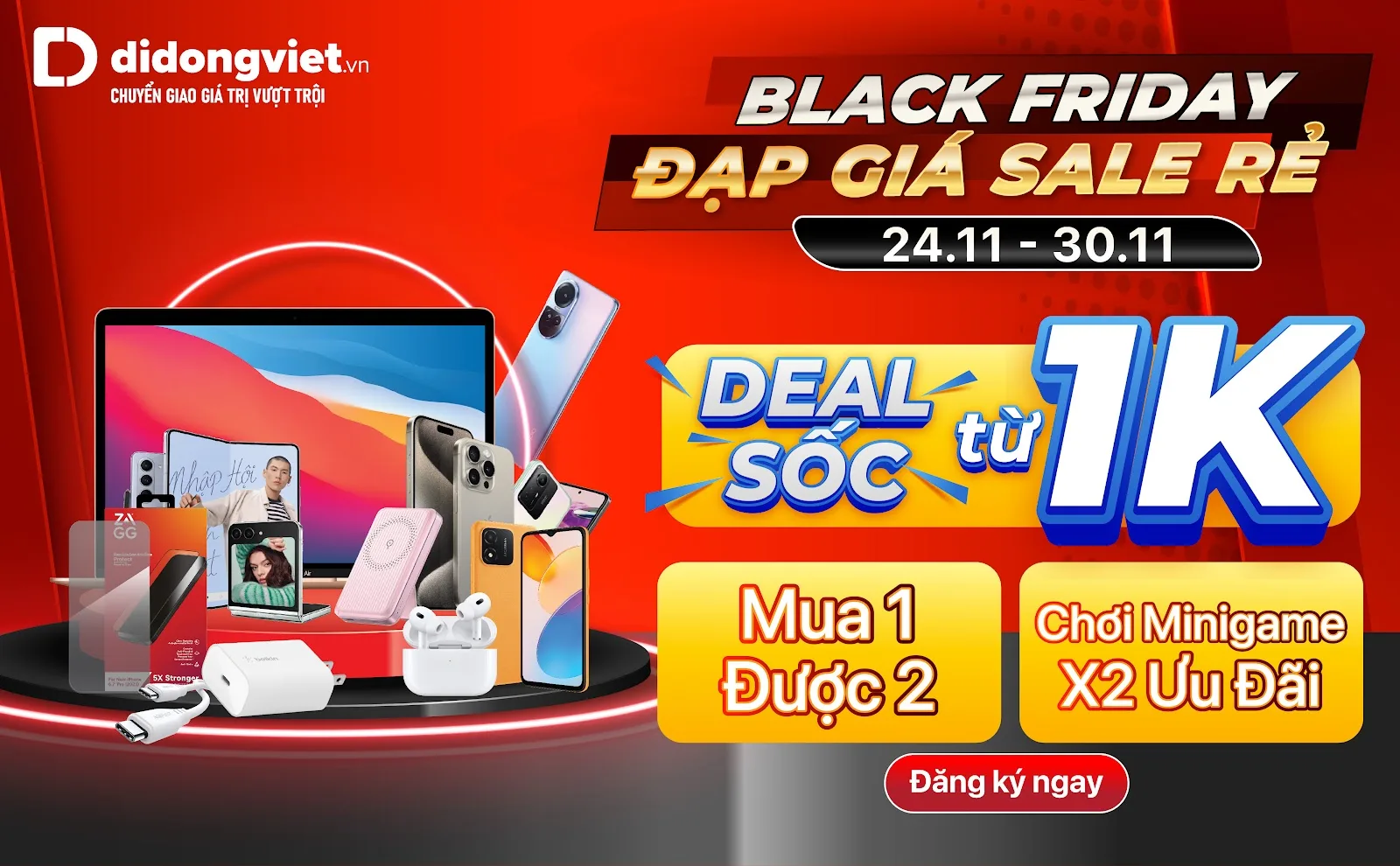 Di Động Việt tung chương trình sale Black Friday, giảm đến 80%
